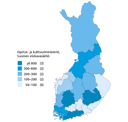 Avustukset kulttuuritapahtumille 2014, 1 000 euroa, Opetus- ja kulttuuriministeriö, Suomen elokuvasäätiö, Tieto&trendit, Tilastokeskus