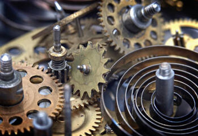 Kasa metallisia rattaita.